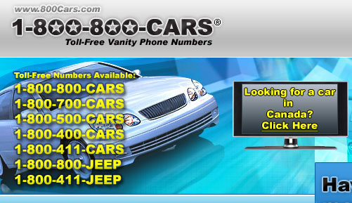 Toll-Free Numbers available for use: 1-800-800-CARS, 1-800-800-JEEP, 1-800-500-CARS, 1-800-411-CARS, 1-800-800-JEEP, 1-800-411-JEEP, 1-800-500-CARS, 1-800-400-CARS